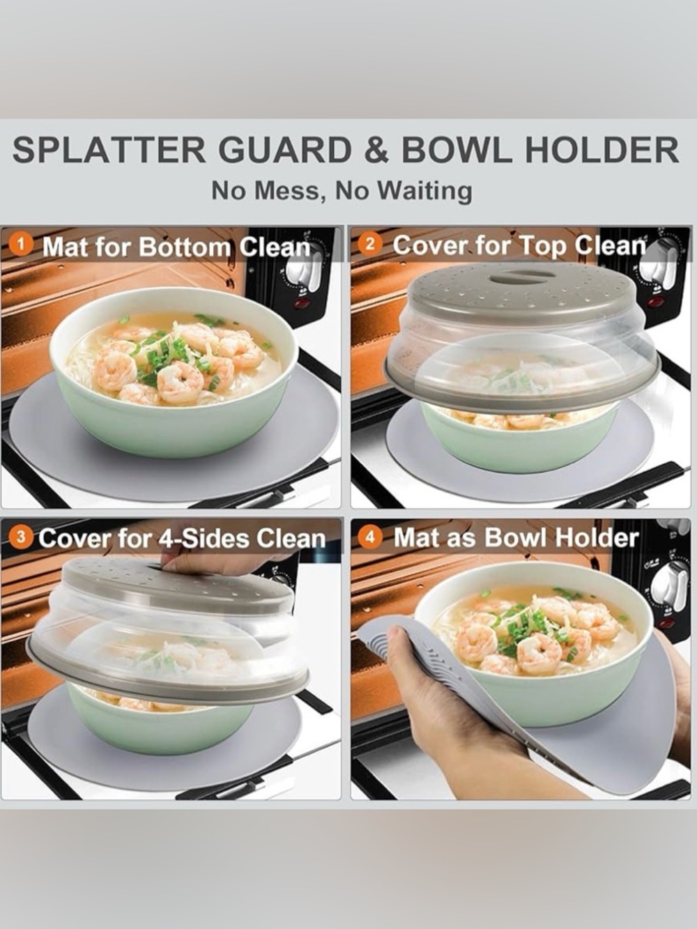 Microwave Steamer Cover and Plate Set - Gray NWT - Picture 2 of 7